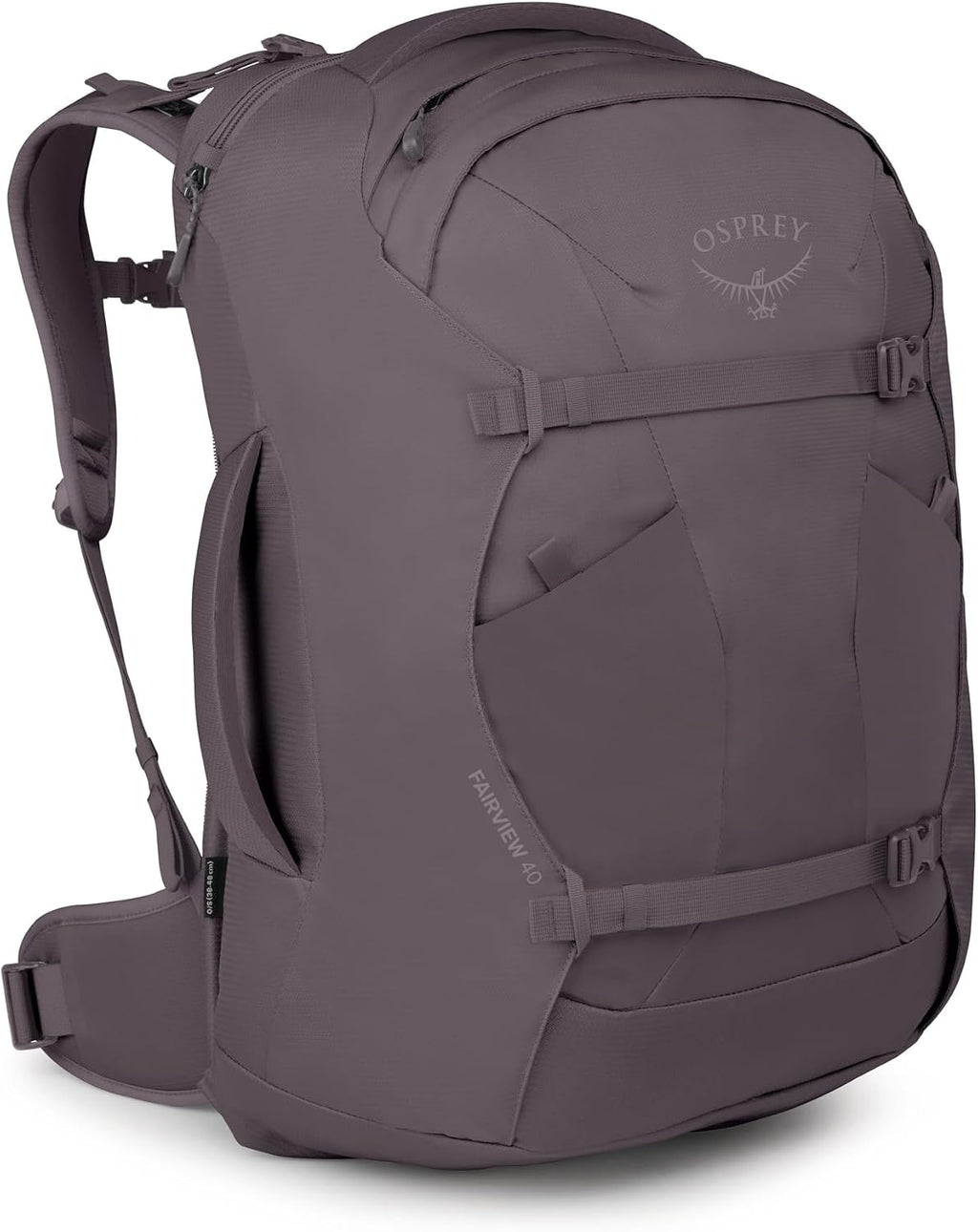 Osprey Fairview 40L Women's Travel Backpack - Carry On Bag with Laptop Sleeve and Toiletry Pocket, Graphite Purple