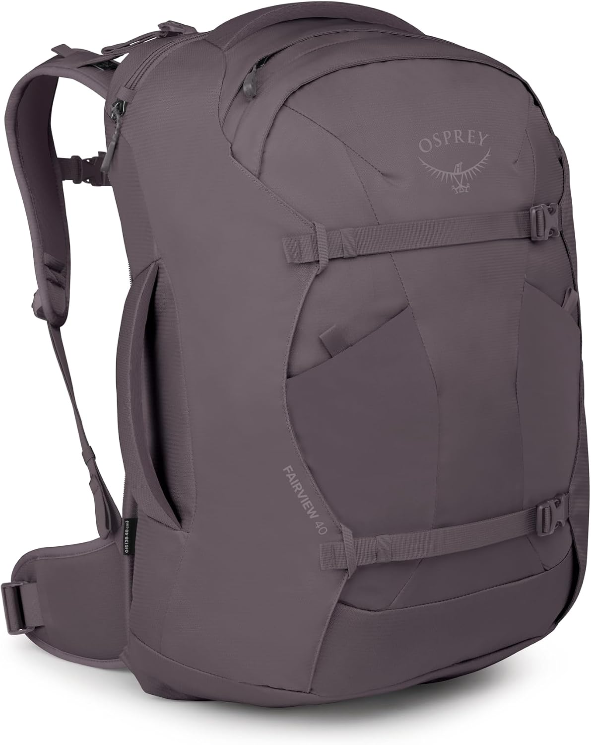Osprey Fairview 40L Women's Travel Backpack - Carry On Bag with Laptop Sleeve and Toiletry Pocket, Graphite Purple
