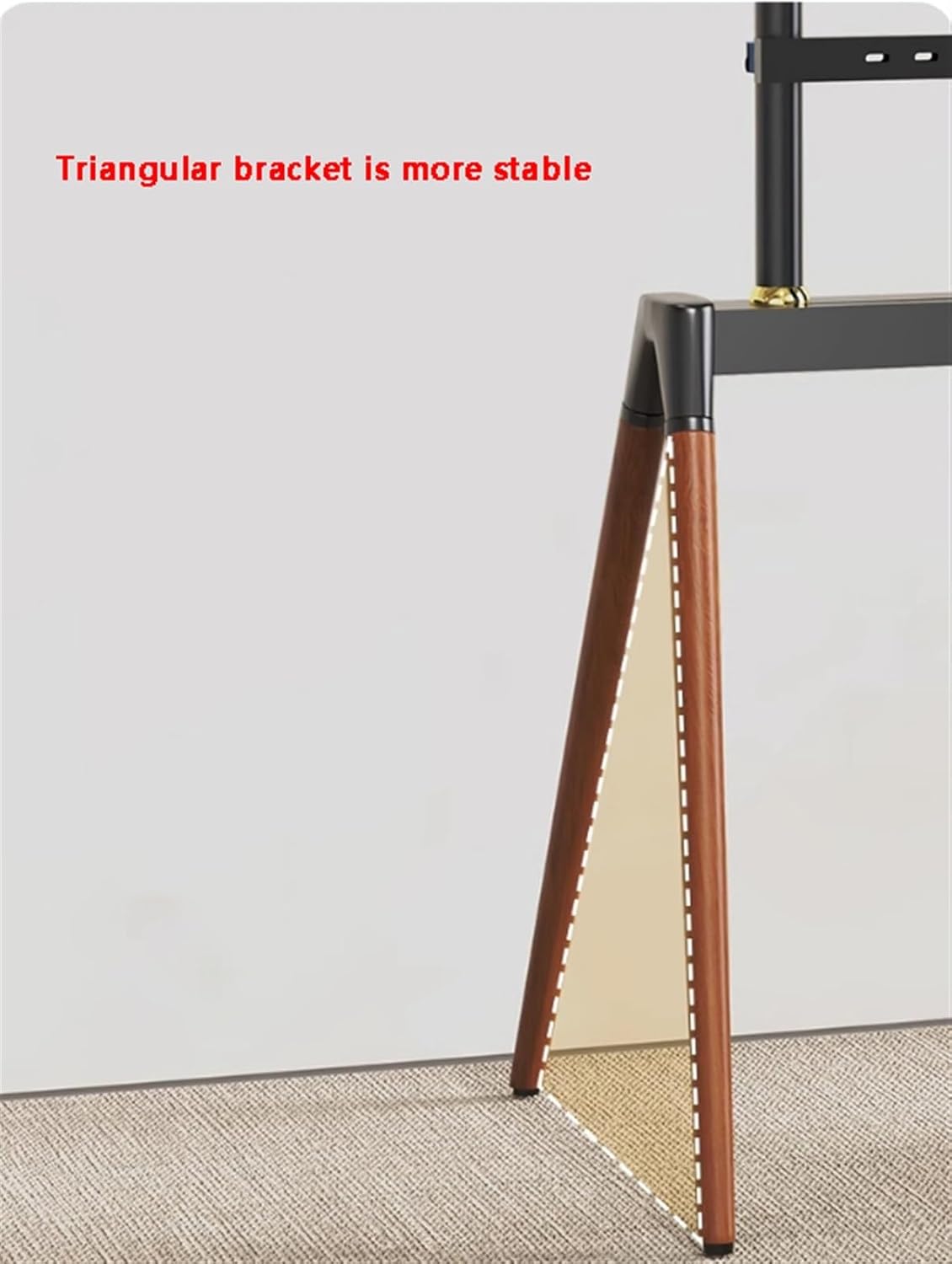 Universal Tv Stand Tv Mount Bracket Tv Floor Stand,Art Stand Mobile Tv Stand for 43-86 Inch, Tvs Sturdy Wood Base Universal Tall Tv Stands with Safety Rope,