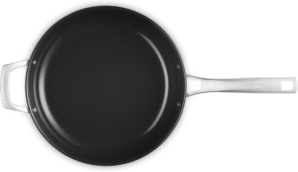 Le Creuset Essential Stainless Steel Non-Stick Shallow Round Frying Pan, 11'