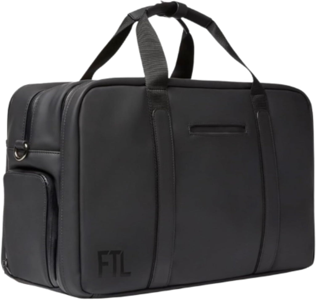 The FTL Pro Mens Travel Bag - 30L Premium Work to Gym Weekender Duffel with Garment Bag, Shoe Space & 18' Laptop Sleeve - Organized Athletic Business Carry On Hybrid, Fits Under Airplane Seat - Black