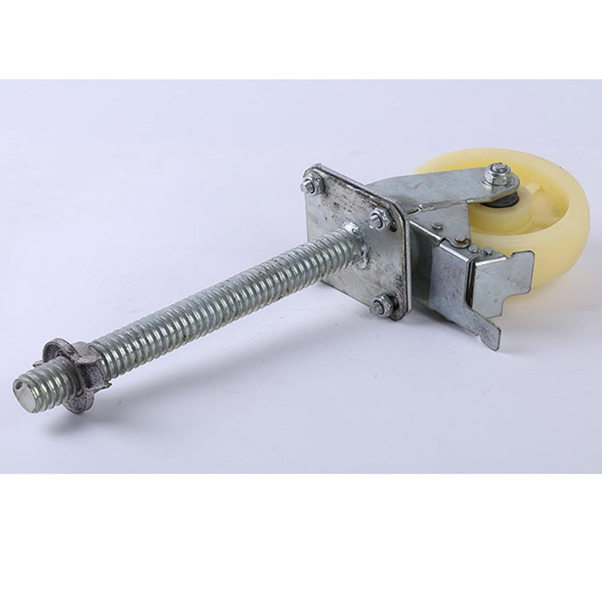 6 Inch Heavy Duty Universal Scaffolding Mobile Wheel with Brake, Adjustable Screw Caster, Movable Frame Base Wheel(Regular)