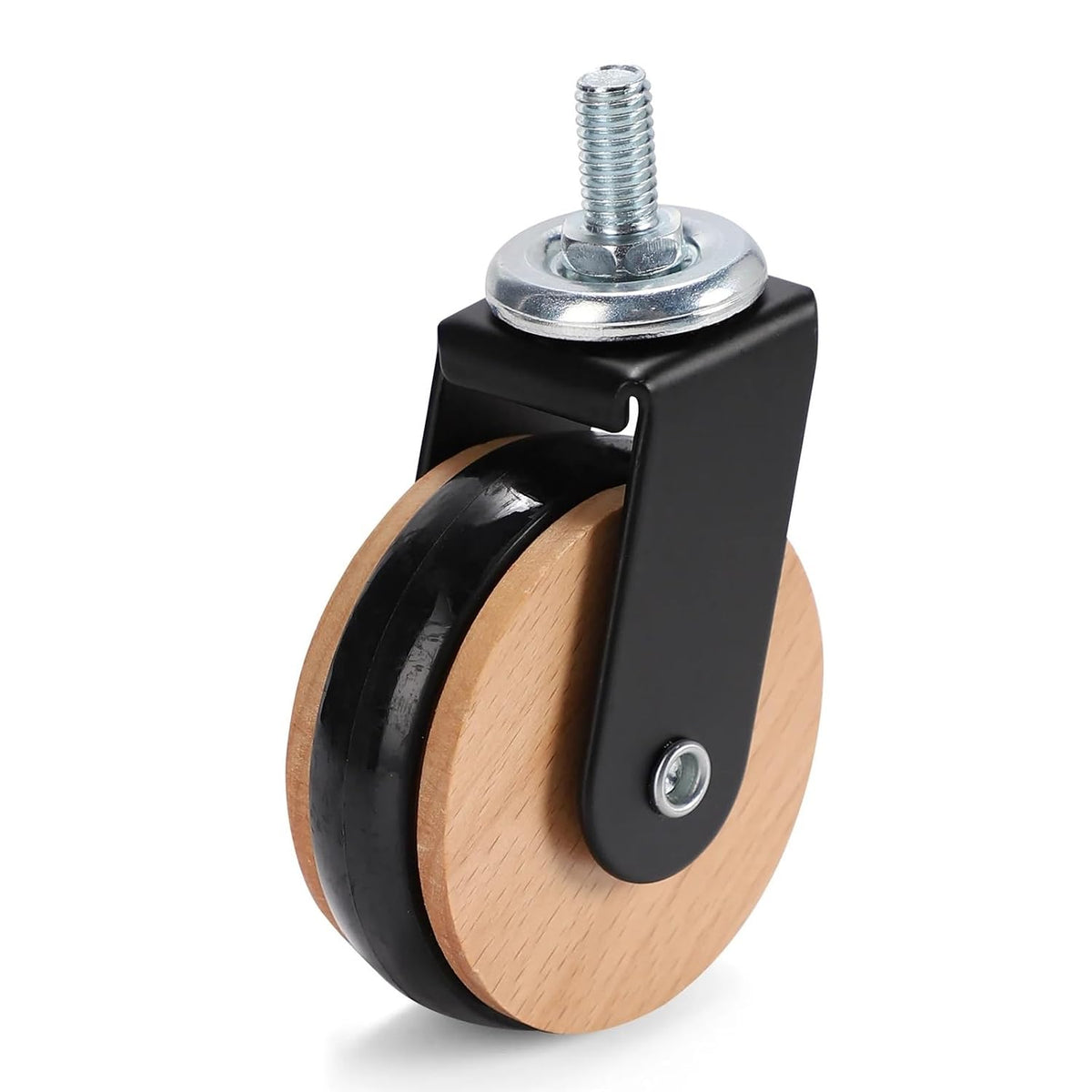 2.5-Inch 8×15mm Threaded Rod Universal Brake Casters Mobility Base with Wheels 4Pcs(M8x15mm-Universal)