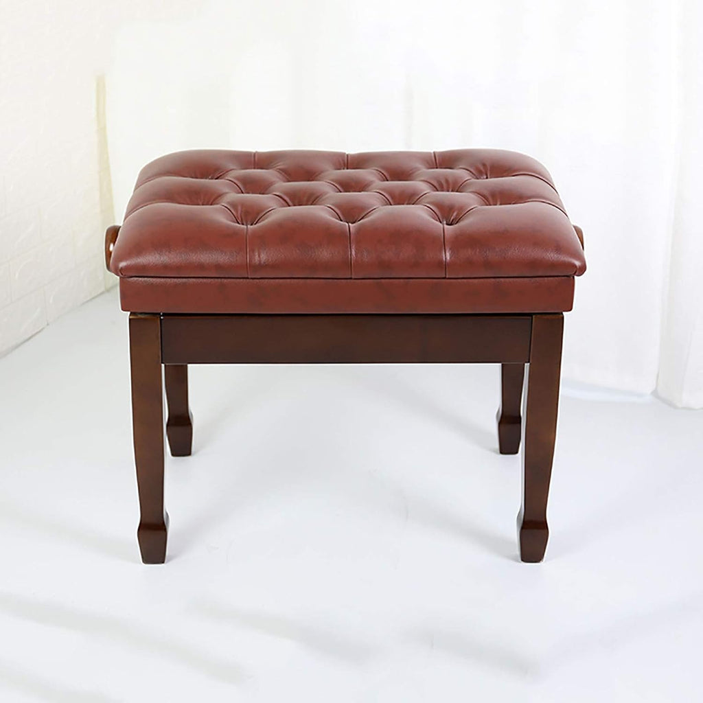 Piano Stool Piano Bench Height Adjustable Padded Keyboard Bench Piano Stool Keyboard Bench Vanity Stool,Strong Load Capacity & Easy Assembly Beautiful Scenery (Walnut)