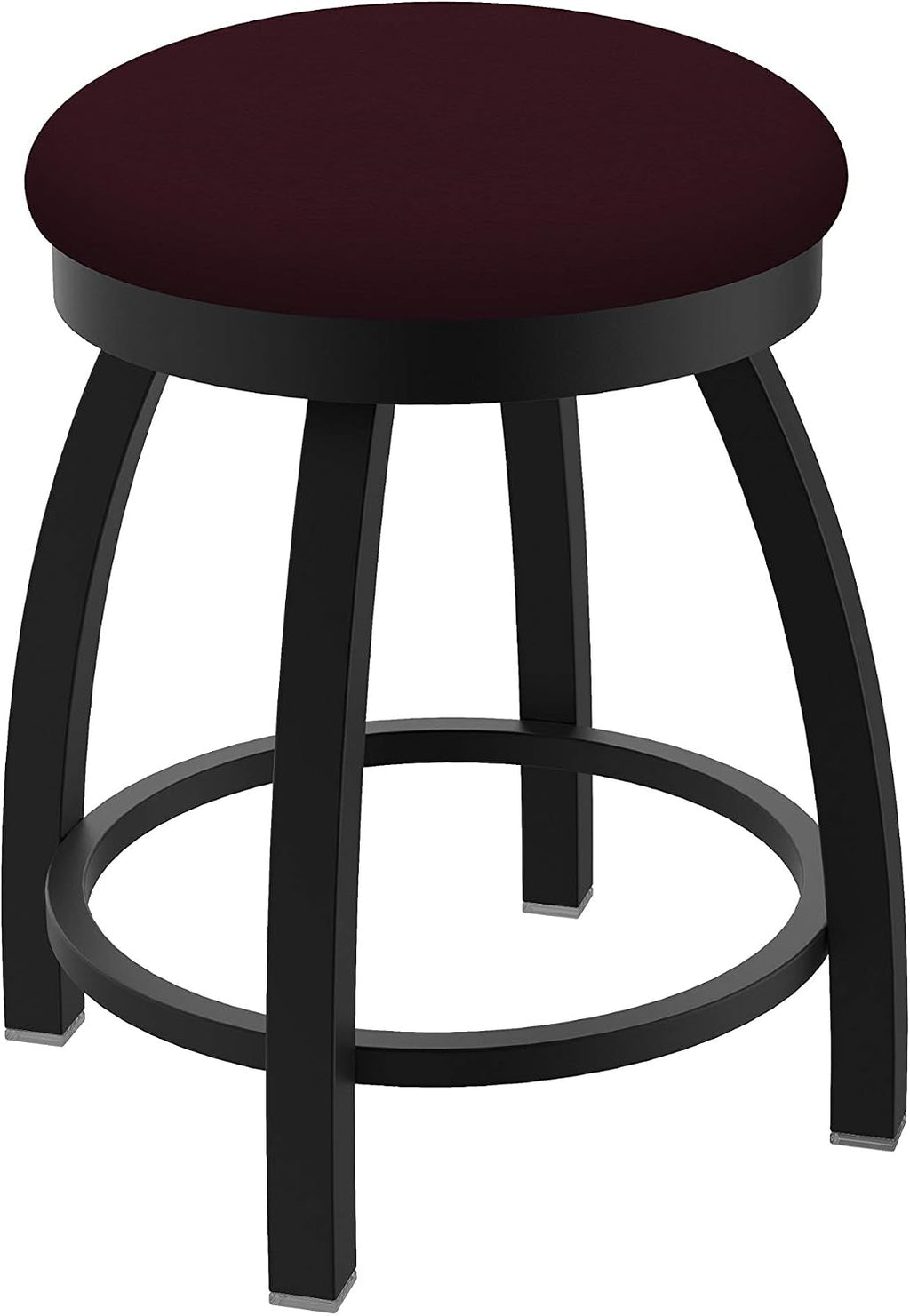 802 Misha 18' Swivel Vanity Stool with Black Wrinkle Finish and Canter Bordeaux Seat