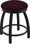802 Misha 18' Swivel Vanity Stool with Black Wrinkle Finish and Canter Bordeaux Seat