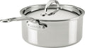 Hestan ProBond Luxe 4-Quart Saucepan with Lid, Professional Clad Stainless Steel, ProCore Tri-Ply Clad Construction, Polished Exterior, Induction & Oven Safe