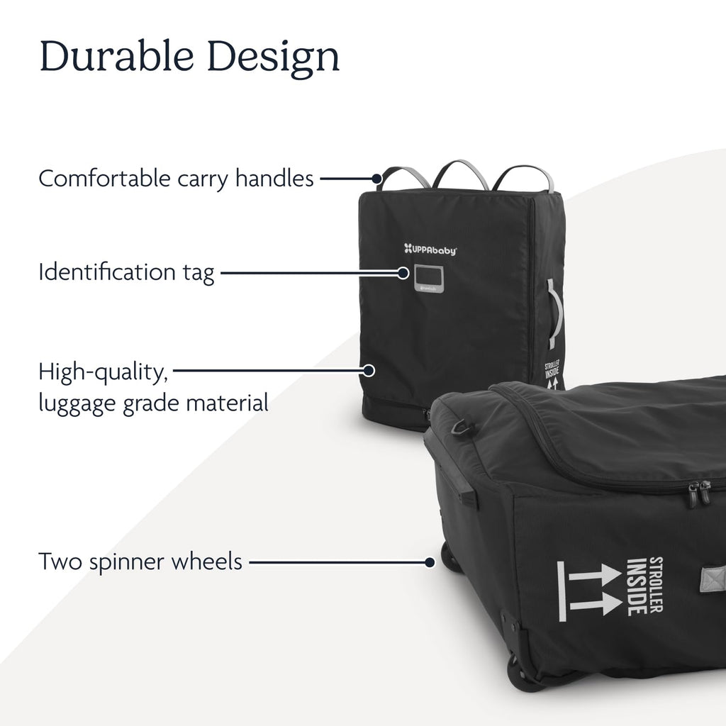 UPPAbaby Travel Bag for Minu Duo Stroller - Easy-Carry Handles, Wheels + Durable Design with TravelSafe Protection