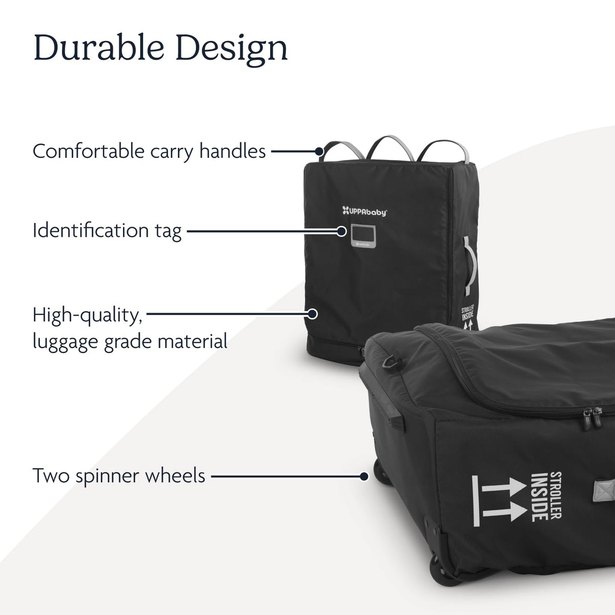 UPPAbaby Travel Bag for Minu Duo Stroller - Easy-Carry Handles, Wheels + Durable Design with TravelSafe Protection