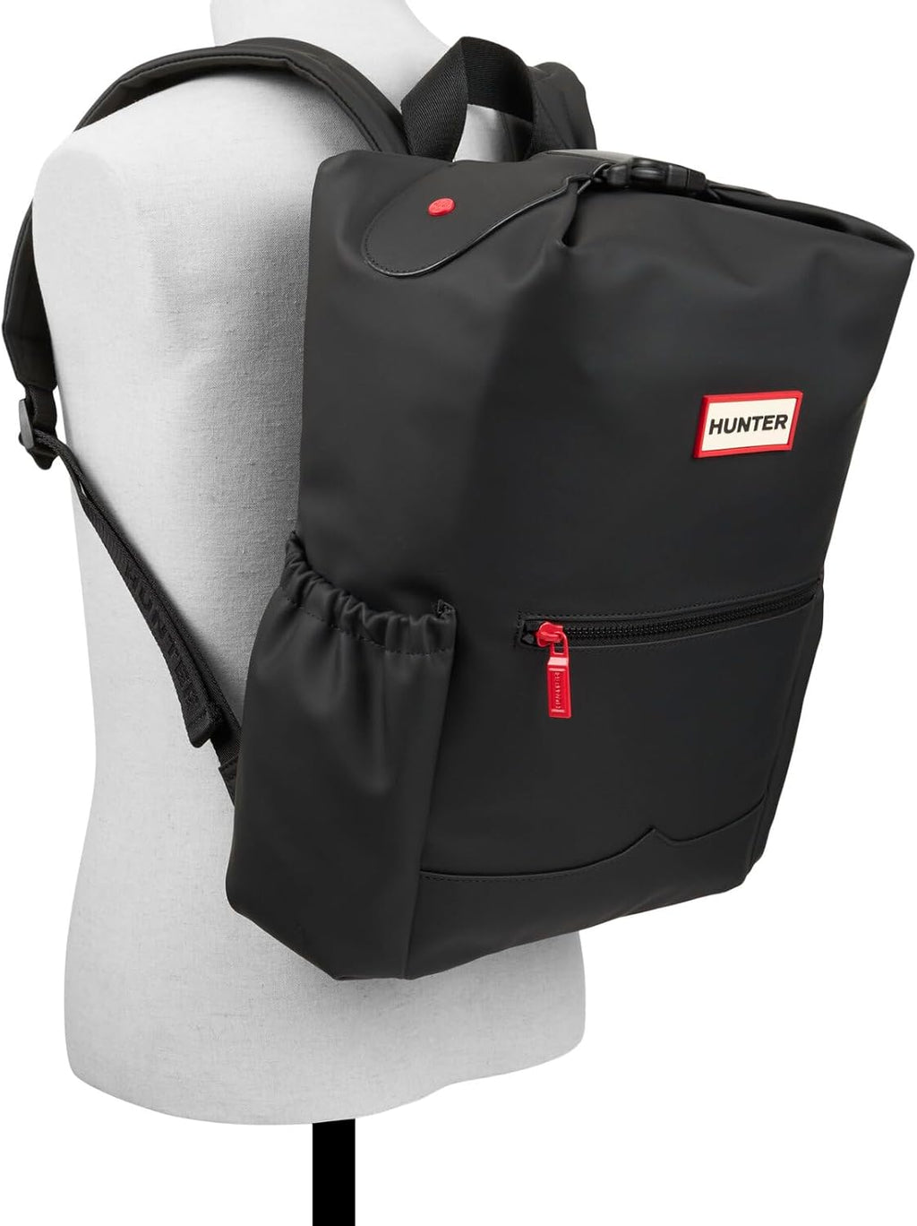 Hunter Top Clip Backpack, Smooth Black, Large