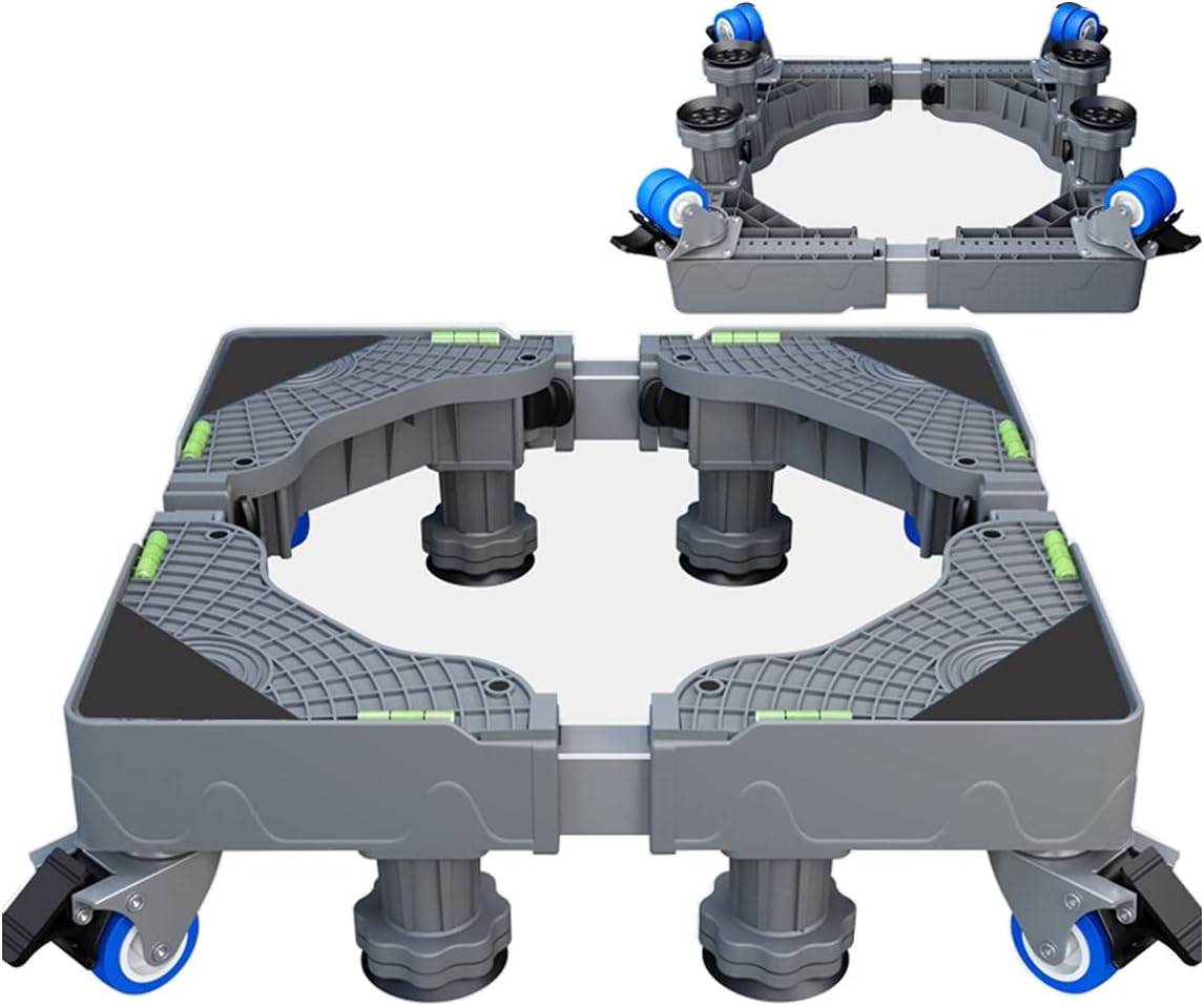 Adjustable Washing Machine Base Multi-Functional Ajustable Base Stand Washing Machine Stand Length 50-75cm Dryer Stand Universal Base Fridge Stand Height 29-32cm for cookers d