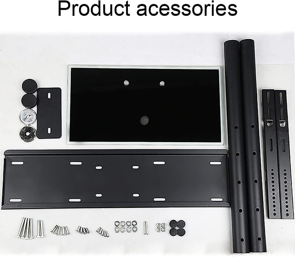 Universal TV Stand Multifunction Universal TV Stand Base, 4 Level Height Adjustable, Heavy Duty Tempered Glass Base, Tabletop TV Base/Stand Holds Up to 40kg/88lbs TV Mount TV Stand