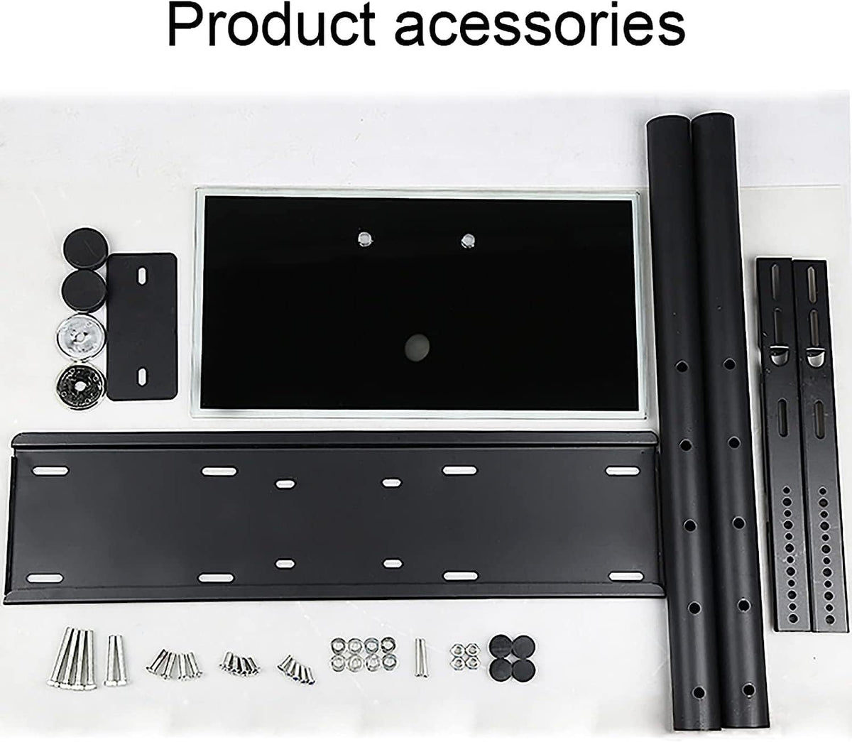 Universal TV Stand Multifunction Universal TV Stand Base, 4 Level Height Adjustable, Heavy Duty Tempered Glass Base, Tabletop TV Base/Stand Holds Up to 40kg/88lbs TV Mount TV Stand
