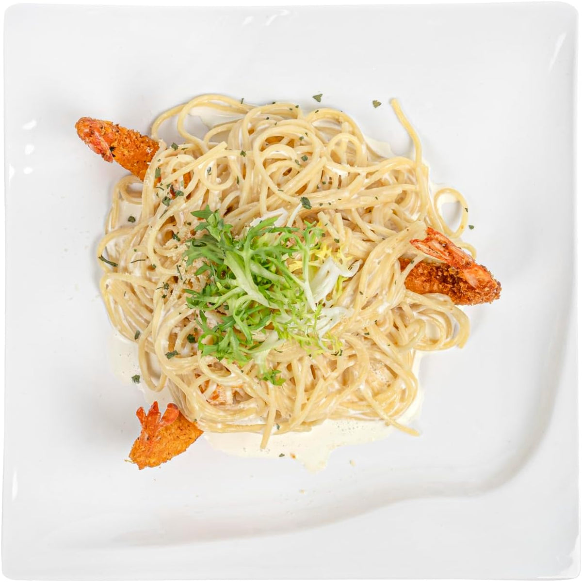 Restaurantware Voga 10 x 10 Inch Serving Plates 10 Square Pasta Plates - Premium Top-Rack DIshwashable White Melamine Serving Platters Serve Appetizers Or Desserts For All Occasions