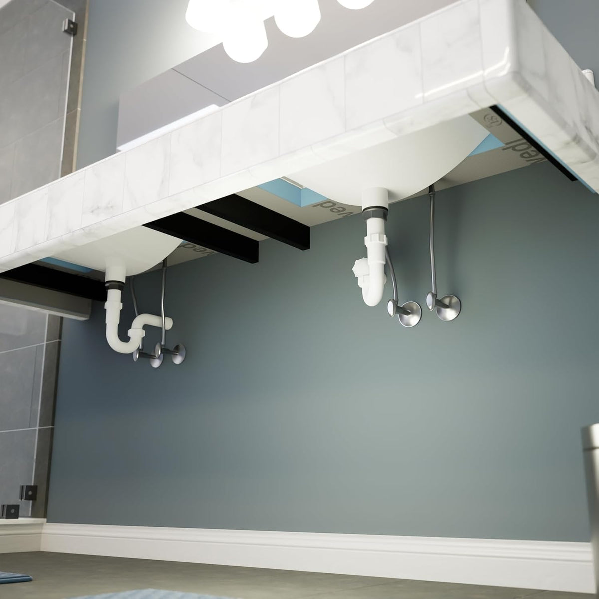 Original Free Floating Vanity Bracket® (Vertical 24 Inch - White)
