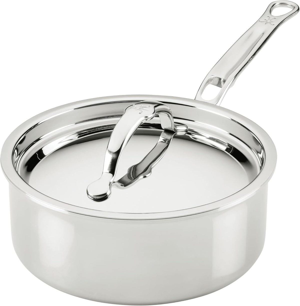 Hestan ProBond Luxe 2-Quart Saucepan with Lid, Professional Clad Stainless Steel, ProCore Tri-Ply Clad Construction, Polished Exterior, Induction & Oven Safe