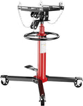 1320lbs Capacity Transmission Jack High Lift, Hydraulic Jack for Car 2-Stage Telescopic, 34.3'-68.5' Adjustable Height, Foot Pedal & 360° Swivel Wheels