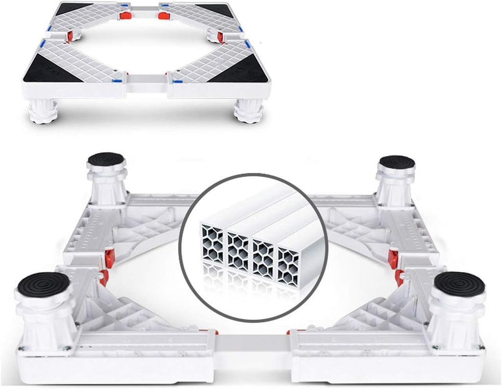 Adjustable Washing Machine Base Heavy Duty Washing Machine Base Universal Base Dorm Fridge Stand Adjustable Fridge Base 4/8/12 Feet Holder Stand Dryer Shelf Cookers Home Appli