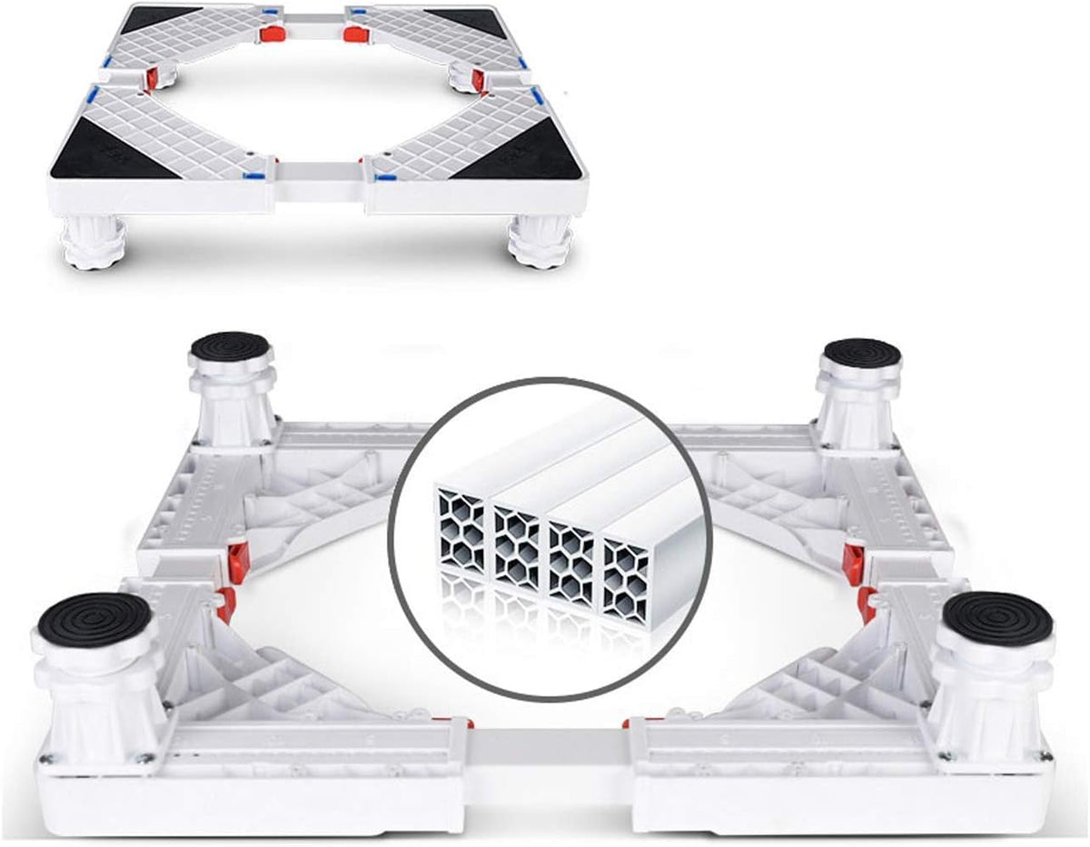 Adjustable Washing Machine Base Heavy Duty Washing Machine Base Universal Base Dorm Fridge Stand Adjustable Fridge Base 4/8/12 Feet Holder Stand Dryer Shelf Cookers Home Appli