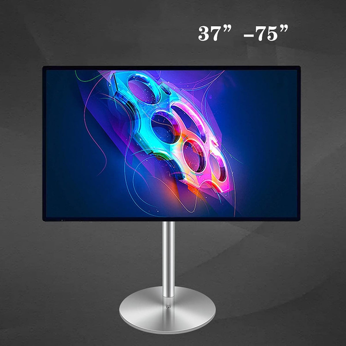 Universal TV Stand Floor TV Stand Mount Universal TV Stand with Round Stainless Steel Base Swivel TV Stand Base Height Adjustable TV Stand for 37 to 75 Inch TVs Wall mounted TV stand ( Size : L )