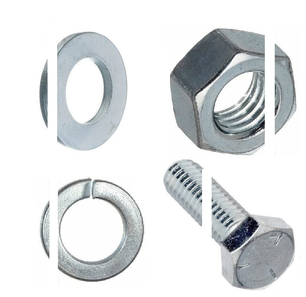 Grade 5 Hex Head Bolts, Nuts, Washers Coarse Thread SAE Assortment - 635 Pieces Hardware Fastener Kit Set RV8606S