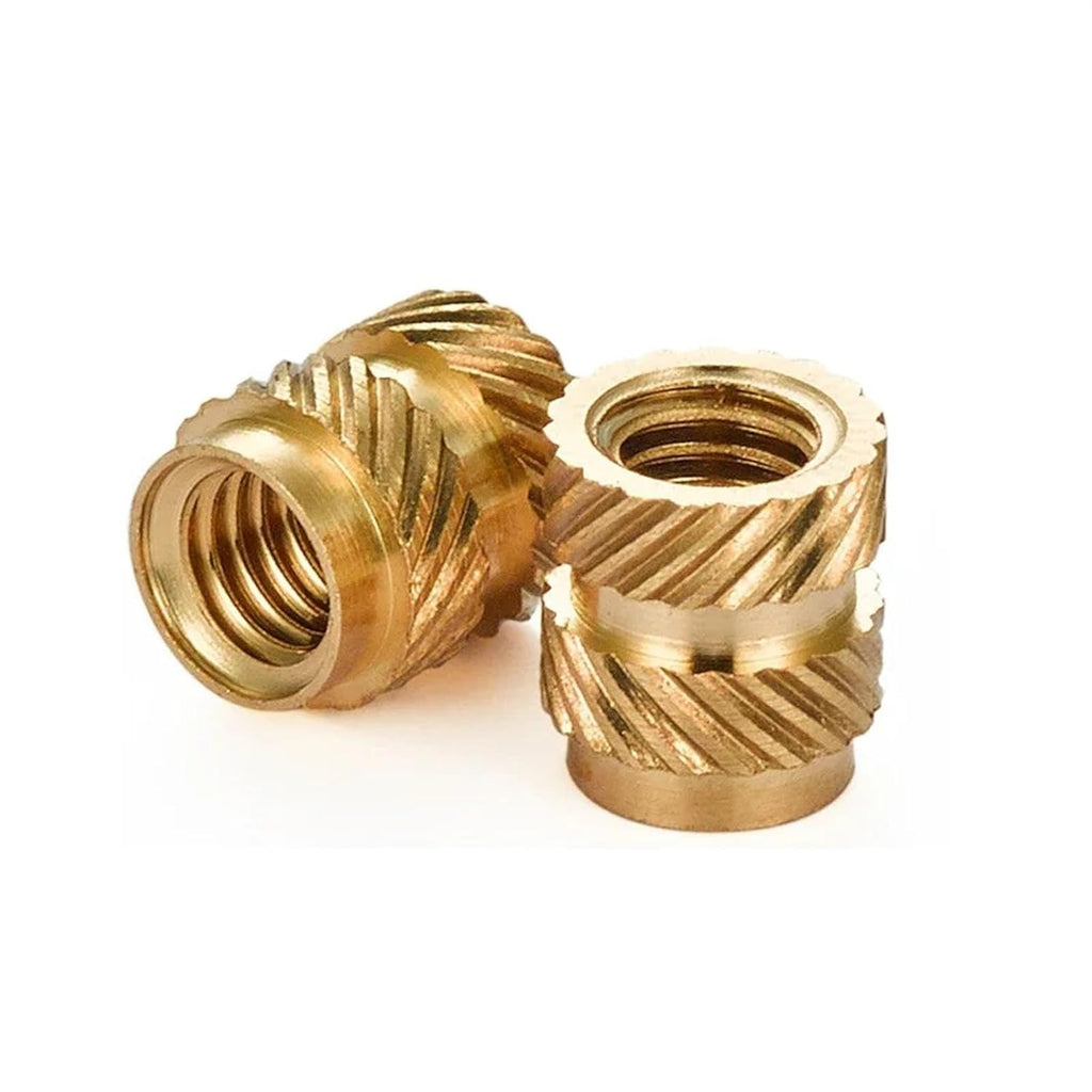 M5 M6 Heat Threaded Insert Nuts Brass Hot Melt Molding Knurled Injection Metal Copper Lock Nut for 3D Printer 300pcs (Size : M5x12x8 (300pcs))