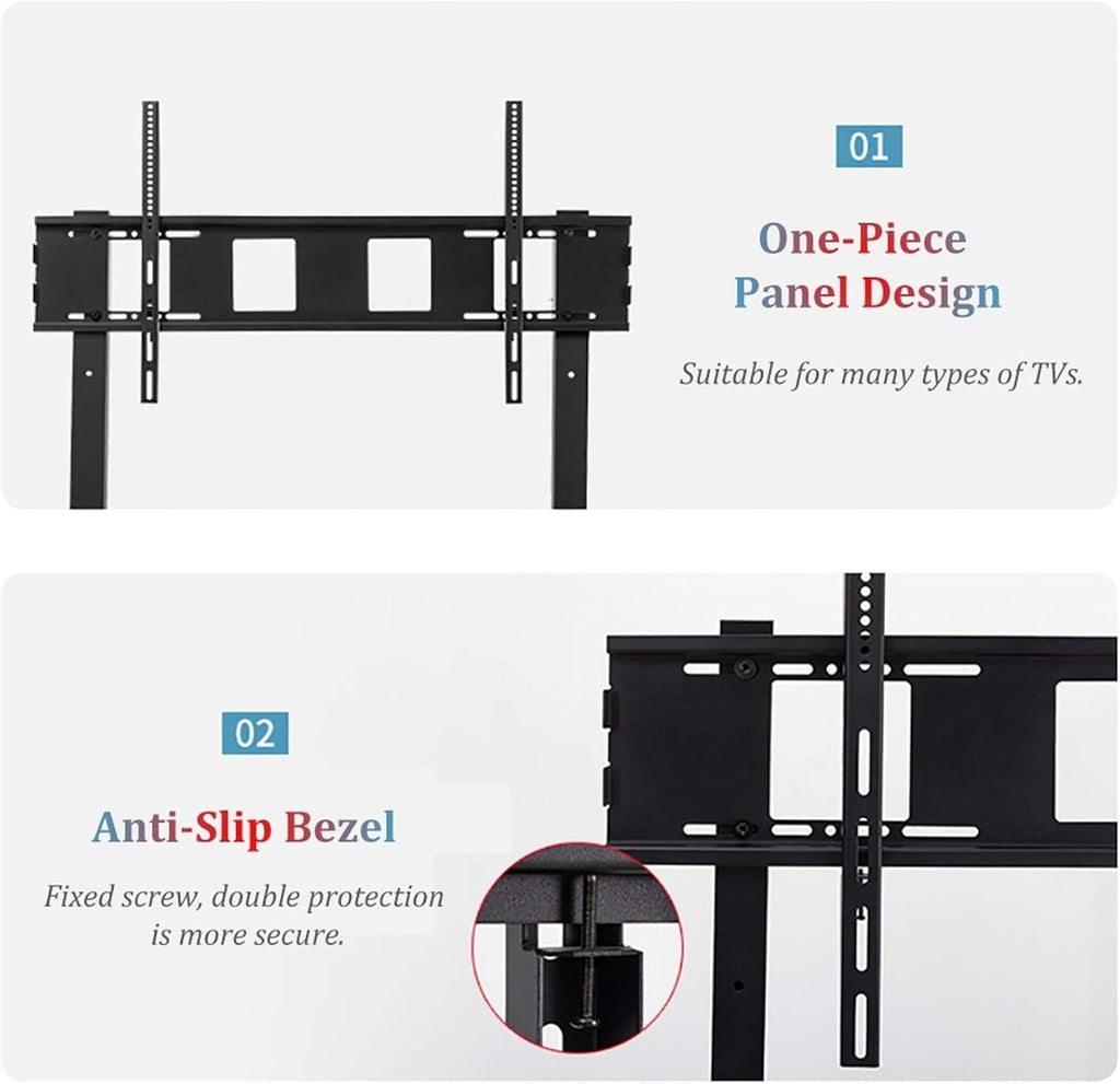 Mobile Tv Cart Rolling Stand for 32-75 Inch Tvs,Universal Base Trolley with Lockablels and Storage Tray,Load Capacity 115Kg
