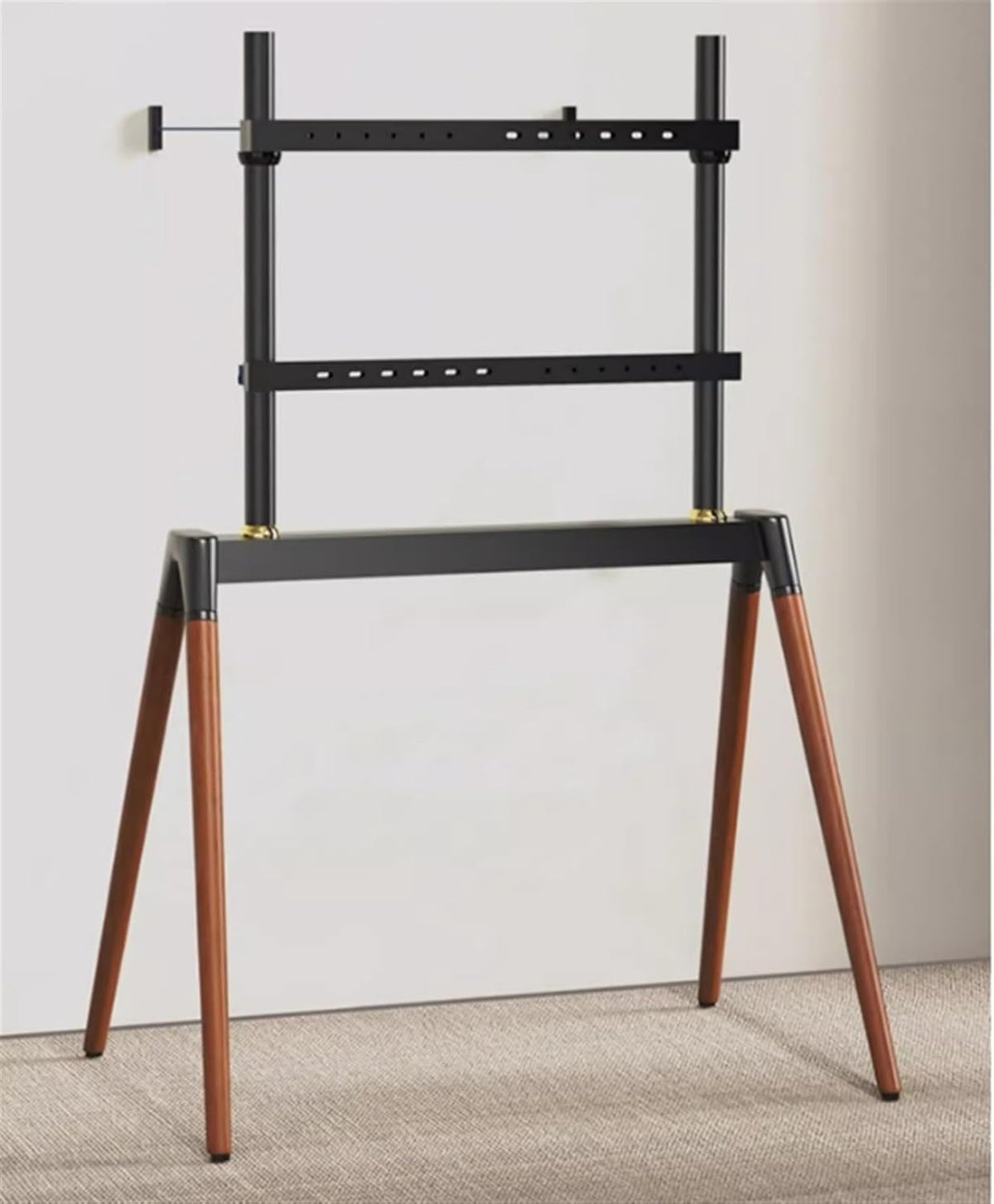 Universal Tv Stand Tv Mount Bracket Tv Floor Stand,Art Stand Mobile Tv Stand for 43-86 Inch, Tvs Sturdy Wood Base Universal Tall Tv Stands with Safety Rope,