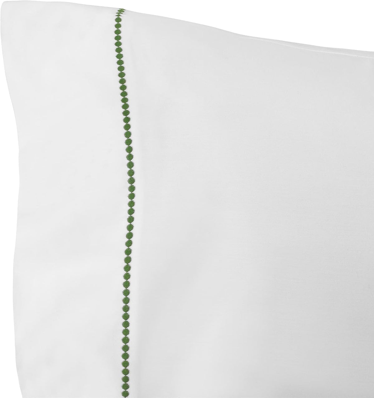 kate spade new york Dot Queen Sheet Set, 300 Thread Count and 100% Cotton, All Season 4 Piece Bedding Set, Machine Washable, White and Green