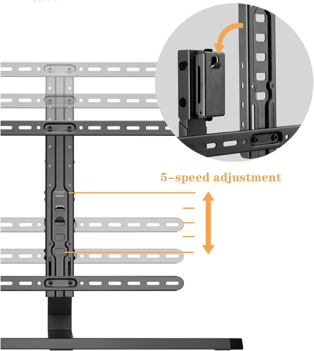 Universal TV Stand TV Stand Base Universal TV Base Desktop Height-Adjustable TV Stand 37'-75' Metal TV Rotating Bracket, Holds Up to 88lbs, Max 600x400mm Tv Stand Mount (Color : G