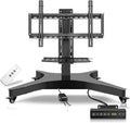 tv Mount- Motorized - Motorized TV Lift, Mobile TV Stand with Wheels Rolling TV Stand, Mobile TV Stand Cart with Height Adjustable, 4 Step Height Memory Function, Fits