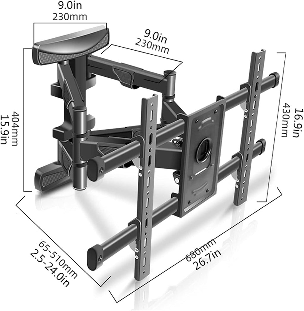 Universal TV Stand TV Stand Base Full Motion Swivels Extension Tilt Rotation for Most 37-80 Inch TVs, Adjustable TV Wall Mount Bracket with Max 600x400mm Up to 1270 Lbs Tv Stand M