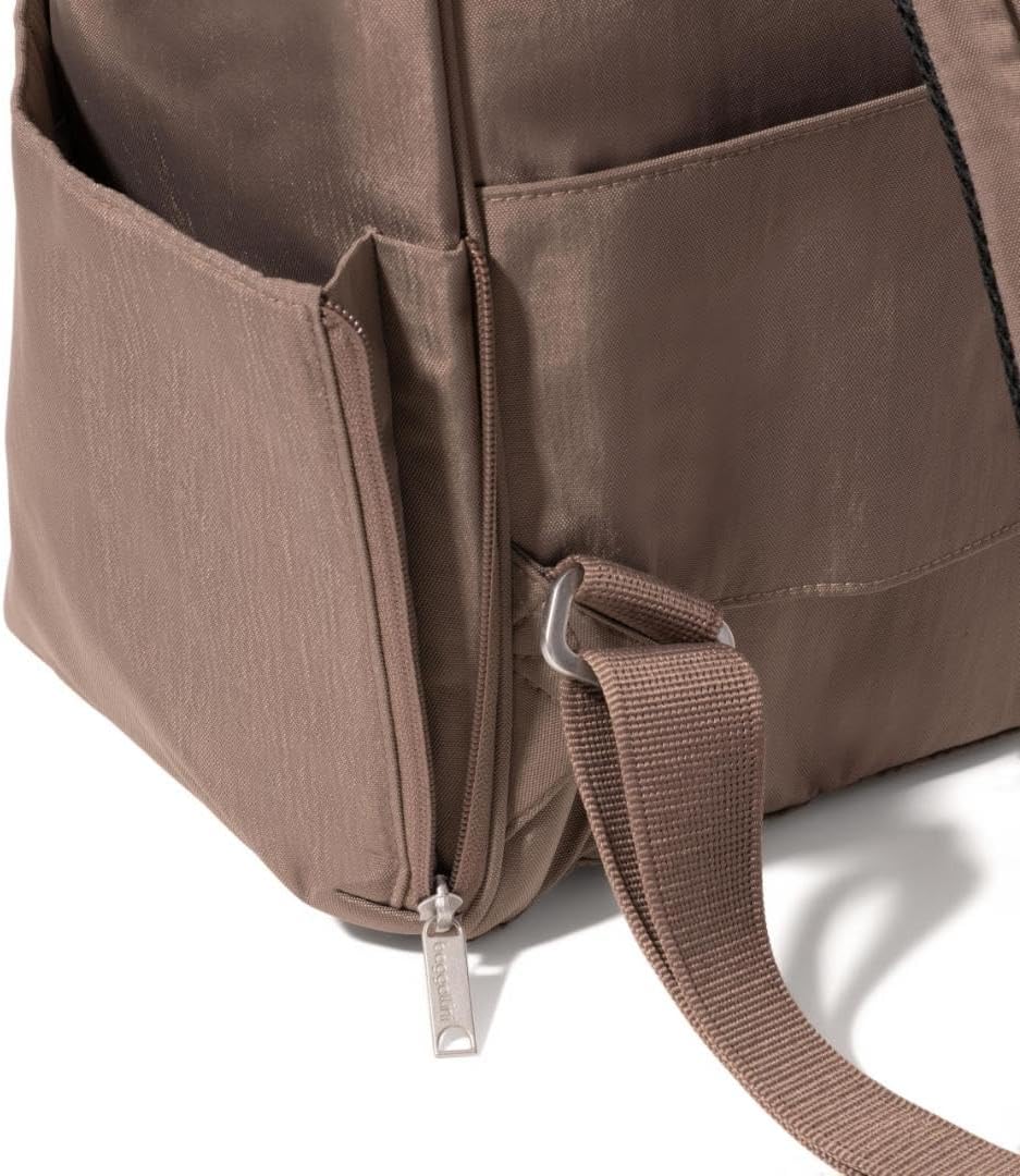 Baggallini Securtex Anti-Theft Windsor Backpack for Travel, Work & College, RFID & Locking Zipper, Up to 16' Laptop