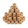 Brass Knurled Nuts M1 M1.2 M1.4 M2 M2.5 M3 M4 M5 M6 M8 Heat Thread Metric Hot Melt Insert Nut Set(M2m2.5m3m4m5m6 830pcs)