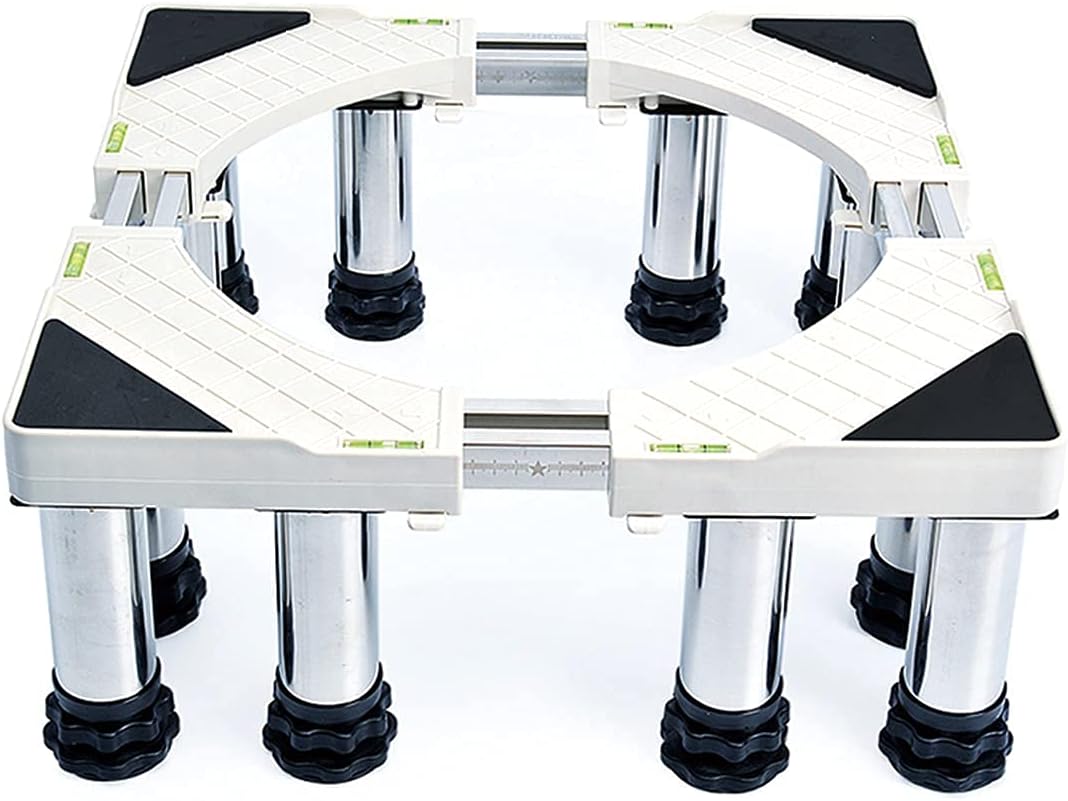 Multi-Functional Washing Machine Base Adjustable Base Refrigerator Stand Height 14-17cm Fridge zer Stand Universal Base for Dryer, Dishwasher Length/Width 48-69cm (12 Leg