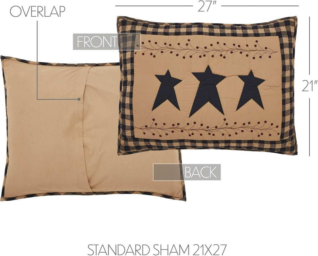 VHC Brands Pip Vinestar 3 Piece Quilt Set (1 Queen Quilt, 2 Standard Shams)