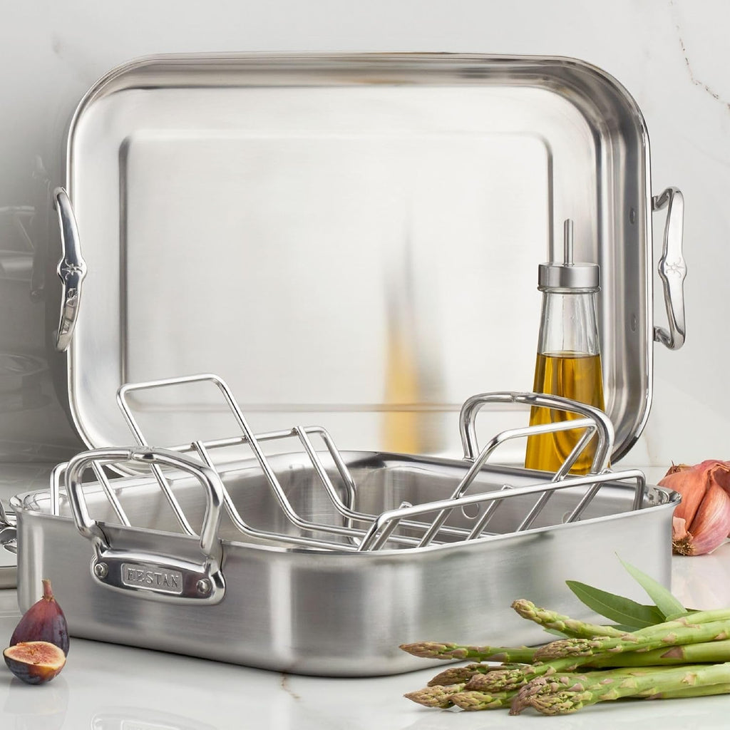 Hestan Provisions – 16.5' Classic Clad Roaster with Stainless Steel Rack