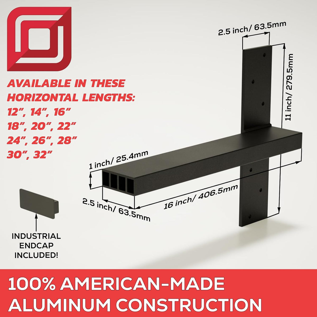 Original Free Floating Vanity Bracket® (Horizontal 32 inch)