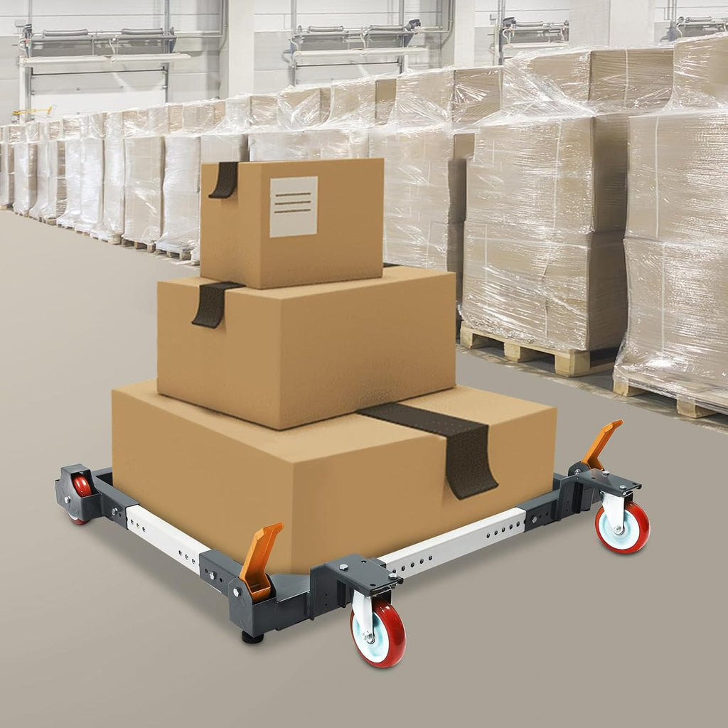 Undercat Mobile Base, Heavy Duty Universal Mobile Base with 5' Universal Wheels, 1500 lbs Load Capacity, Adjustable Mobile Base for Mobilizing Small Mechanical Equipment, Home Appliances