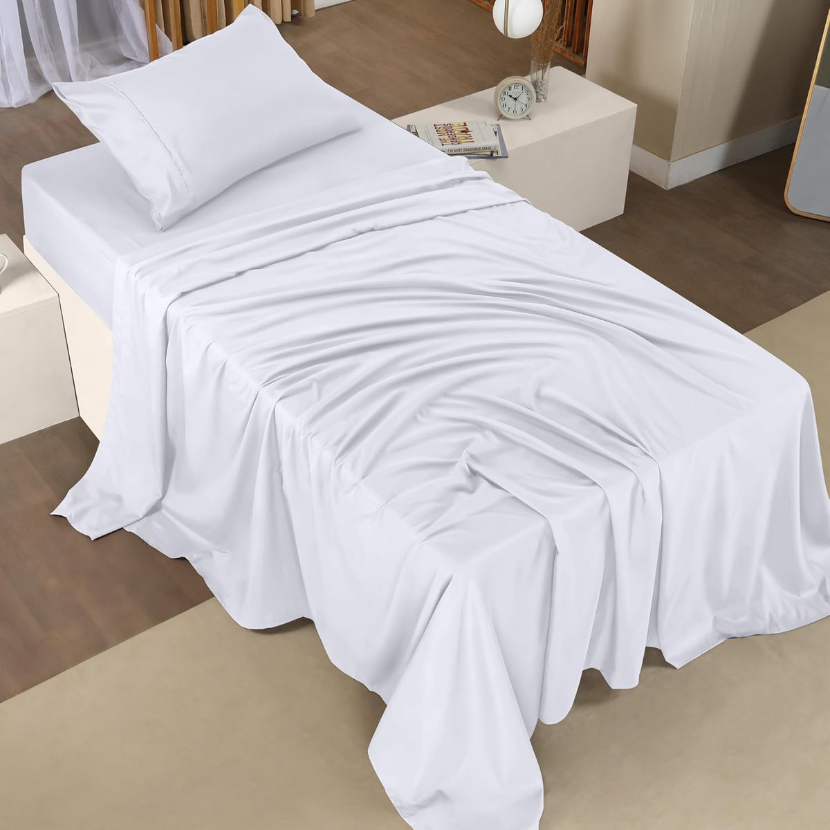 Utopia Bedding Twin Size Sheet Set - Bulk Pack of 10 Bed Sheets Set - Soft Brushed Microfiber - Deep Pockets - Shrinkage & Fade Resistant - Easy Care (White)