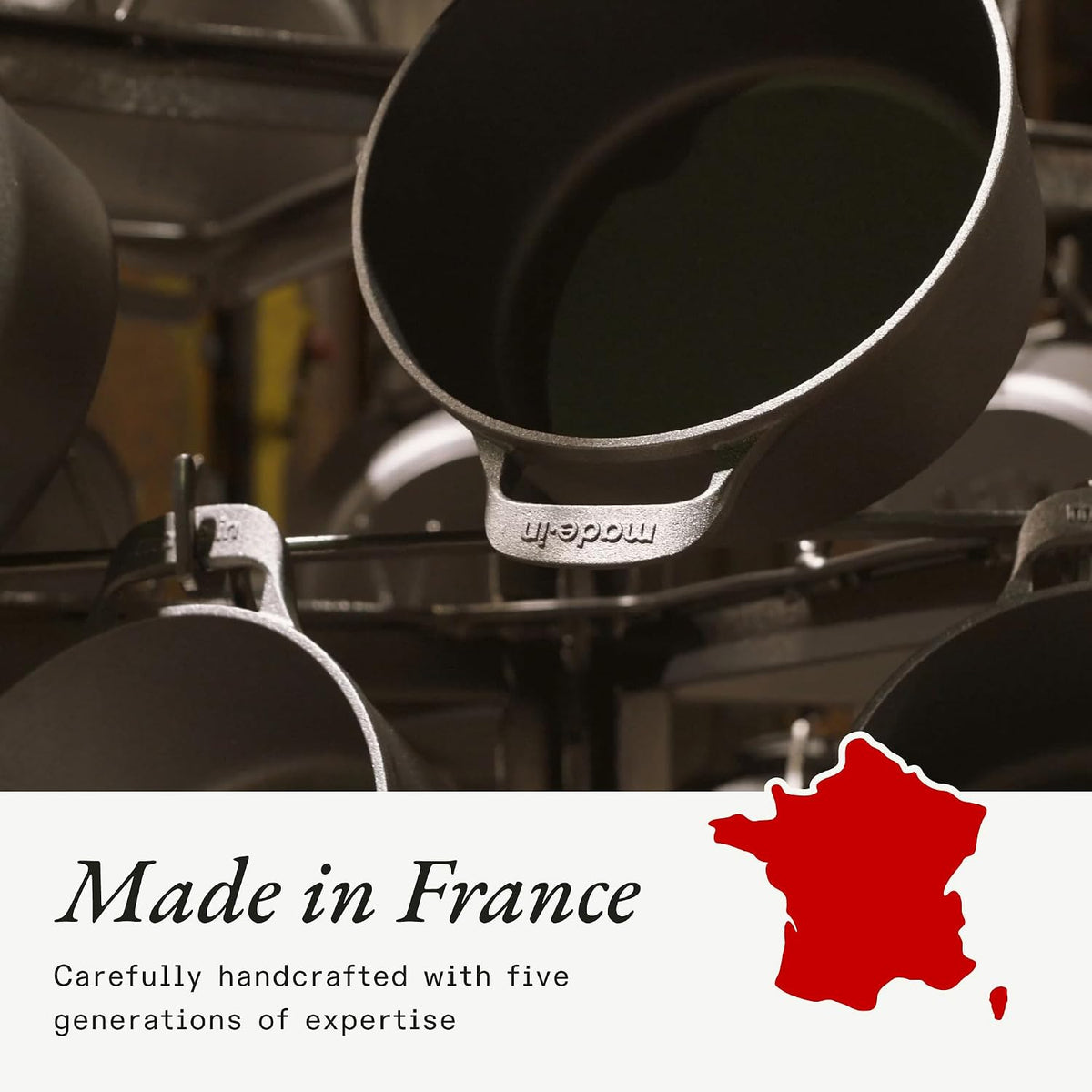 Made In Cookware | 2 Quart Enameled Cast Iron Saucepan with Lid (Harbour Blue) | Hand-Enameled Cast Iron | Professional Cookware | Crafted in France | Induction Compatible
