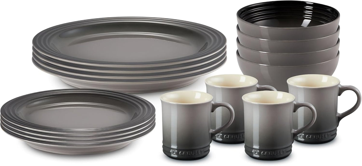 Le Creuset Stoneware Dinnerware Set, 16 pc., Oyster