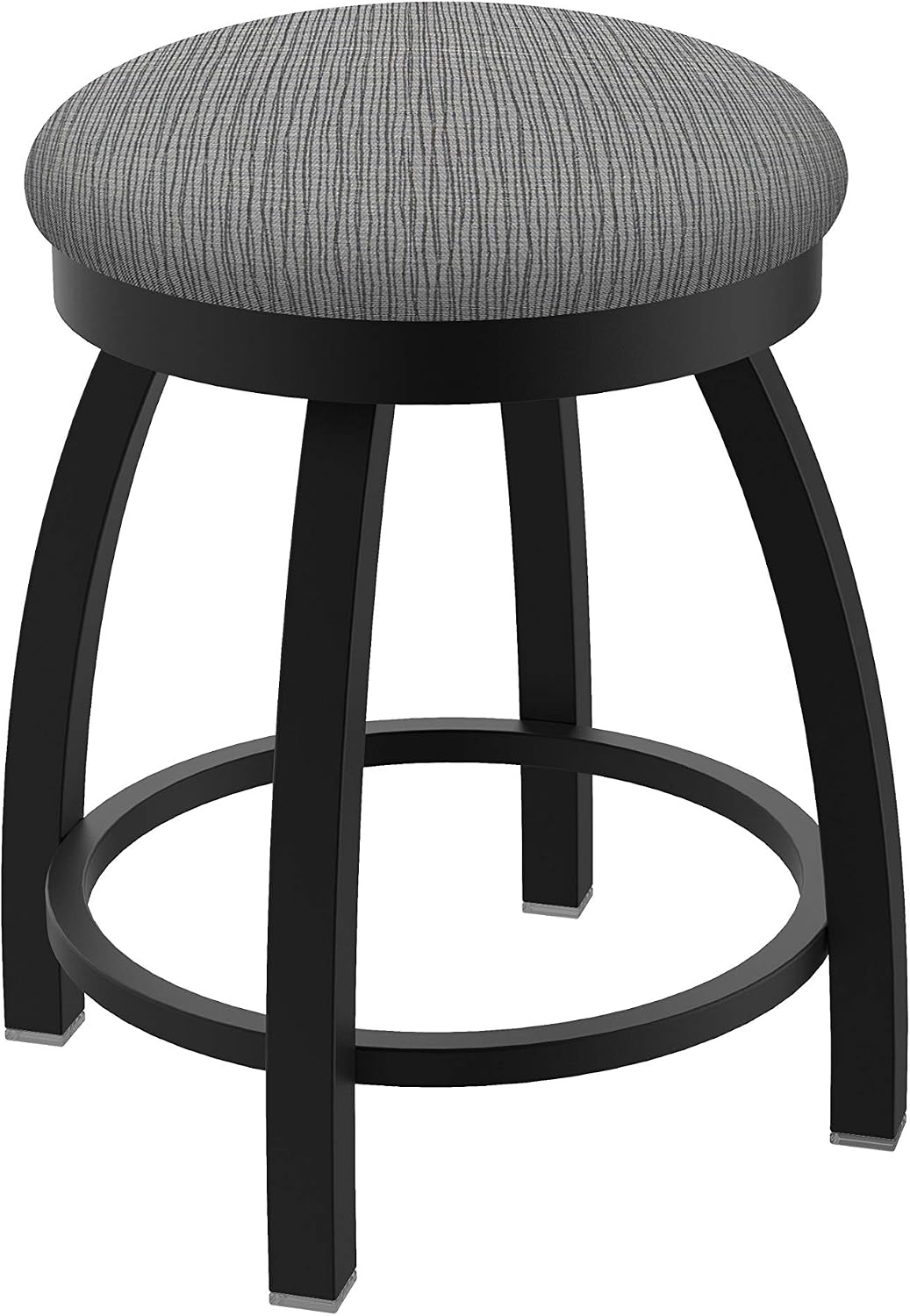 HBS 802 Misha 18' Swivel Vanity Stool with Black Wrinkle Finish and Graph Alpine Seat