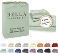 Bella Coterie Luxury Bamboo Viscose King Size Sheet Set | 100% Organically Grown | Ultra Soft | Cooling for Hot Sleepers | 18' Deep Pocket [Sea Glass]