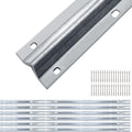 24 Ft V-Track for Sliding Gates, Galvanized Steel Heavy-Duty Inverted V-Groove Track with Hammer Drive Anchors, Durable & Rust-Resistant Rolling Gate Rail for Driveways Systems(4FT6PCS)