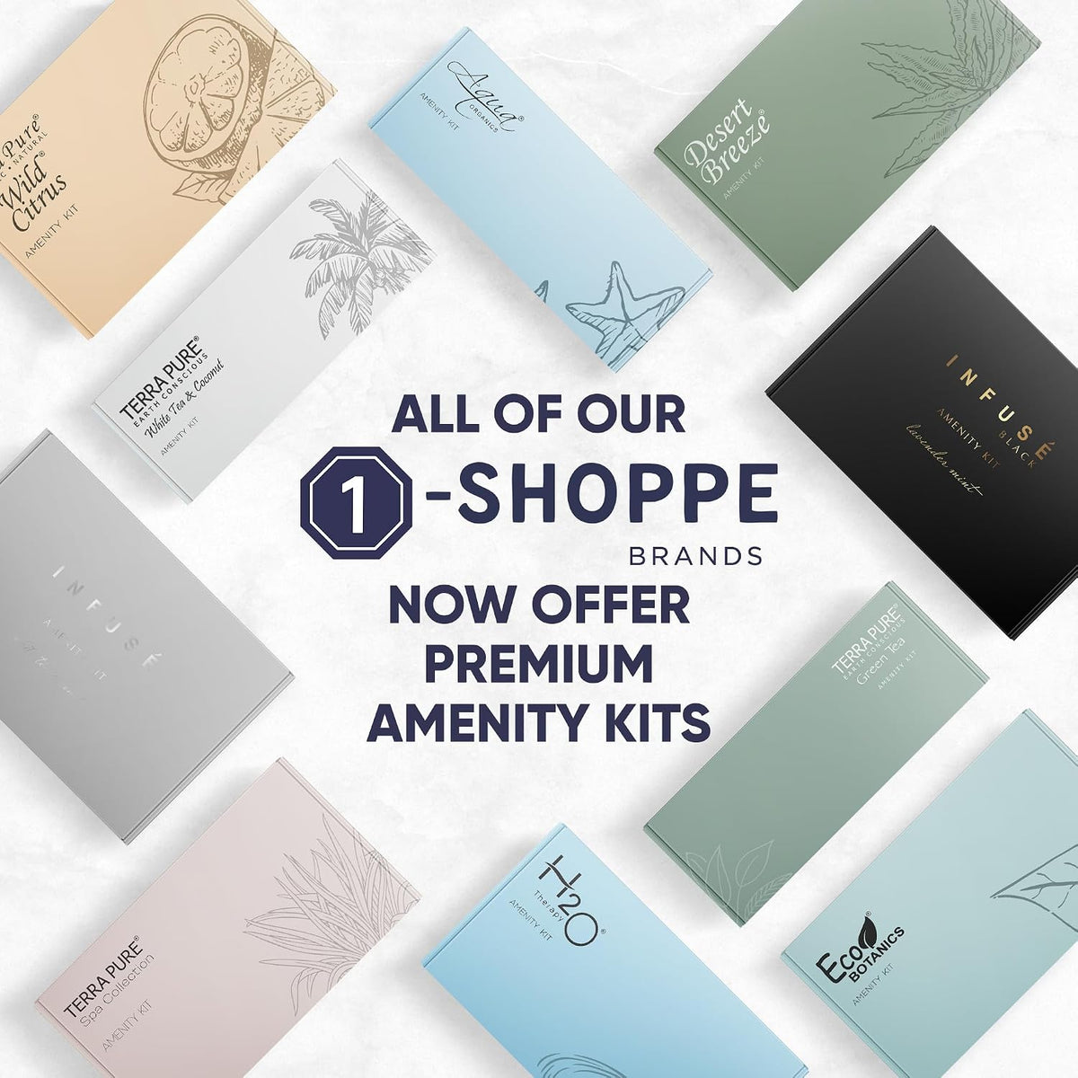 Terra Pure White Tea & Coconut Amenity Kit | Hotel Bulk Toiletries | 1 oz Shampoo, Conditioner, Lotion, Body Wash, Cleansing Bar for Guest Hospitality Vacation Rentals | 60 Sets/Case