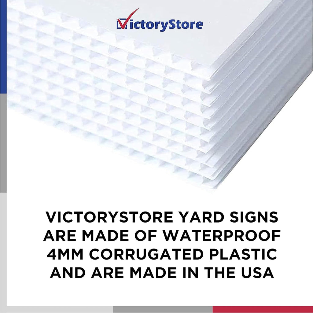 VictoryStore Yard Sign Outdoor Lawn Decorations: Circle Yard Sign 22 inches Corrugated Plastic Blanks 4 millimeters Thick - Set of 1000