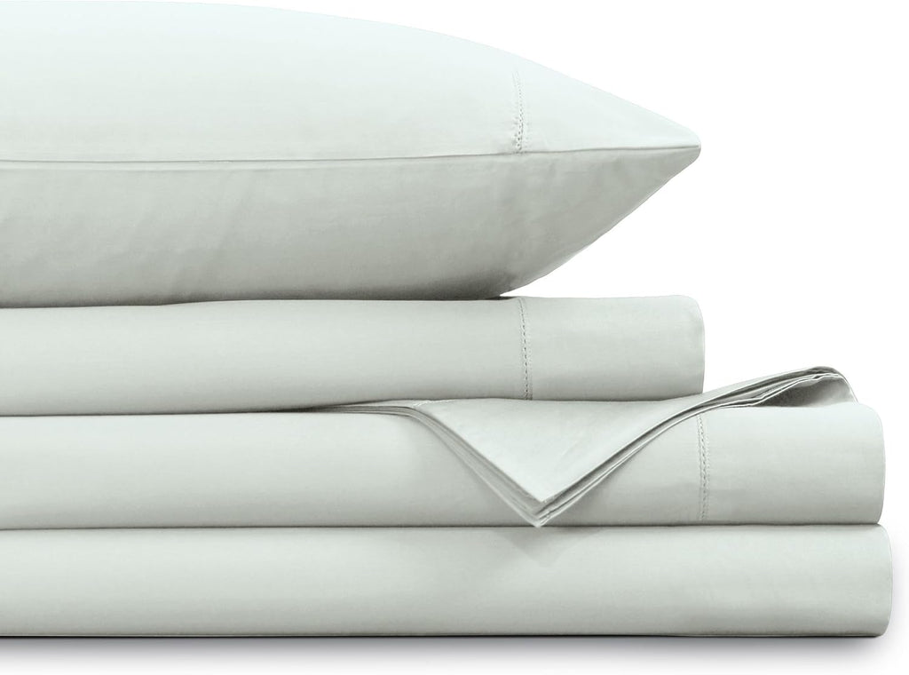 Tribeca Living 1000 Thread Count Egyptian Cotton Sheets Queen Size - Silky Smooth Sateen Weave for Luxurious Sleep - 22 Inch Deep Pocket 4-Piece Set in Ivory