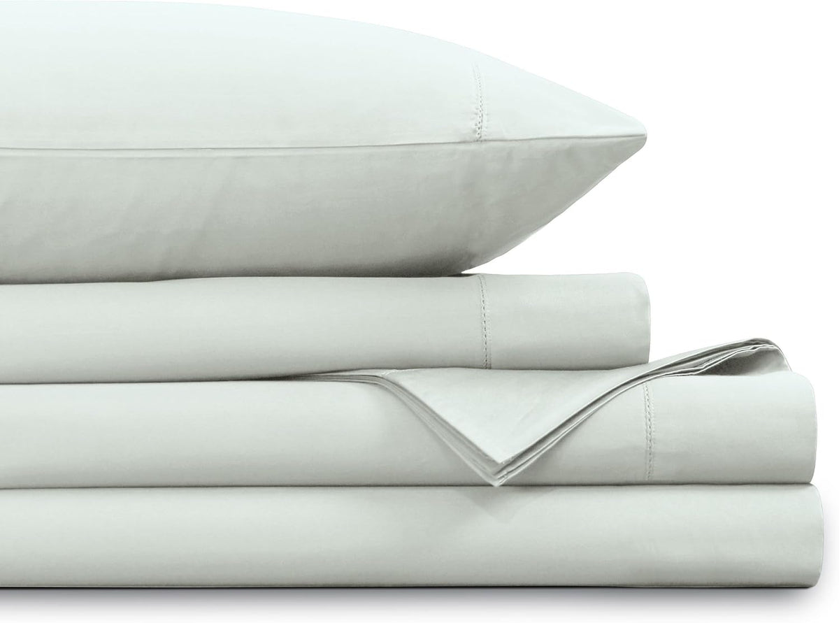 Tribeca Living 1000 Thread Count Egyptian Cotton Sheets Queen Size - Silky Smooth Sateen Weave for Luxurious Sleep - 22 Inch Deep Pocket 4-Piece Set in Ivory