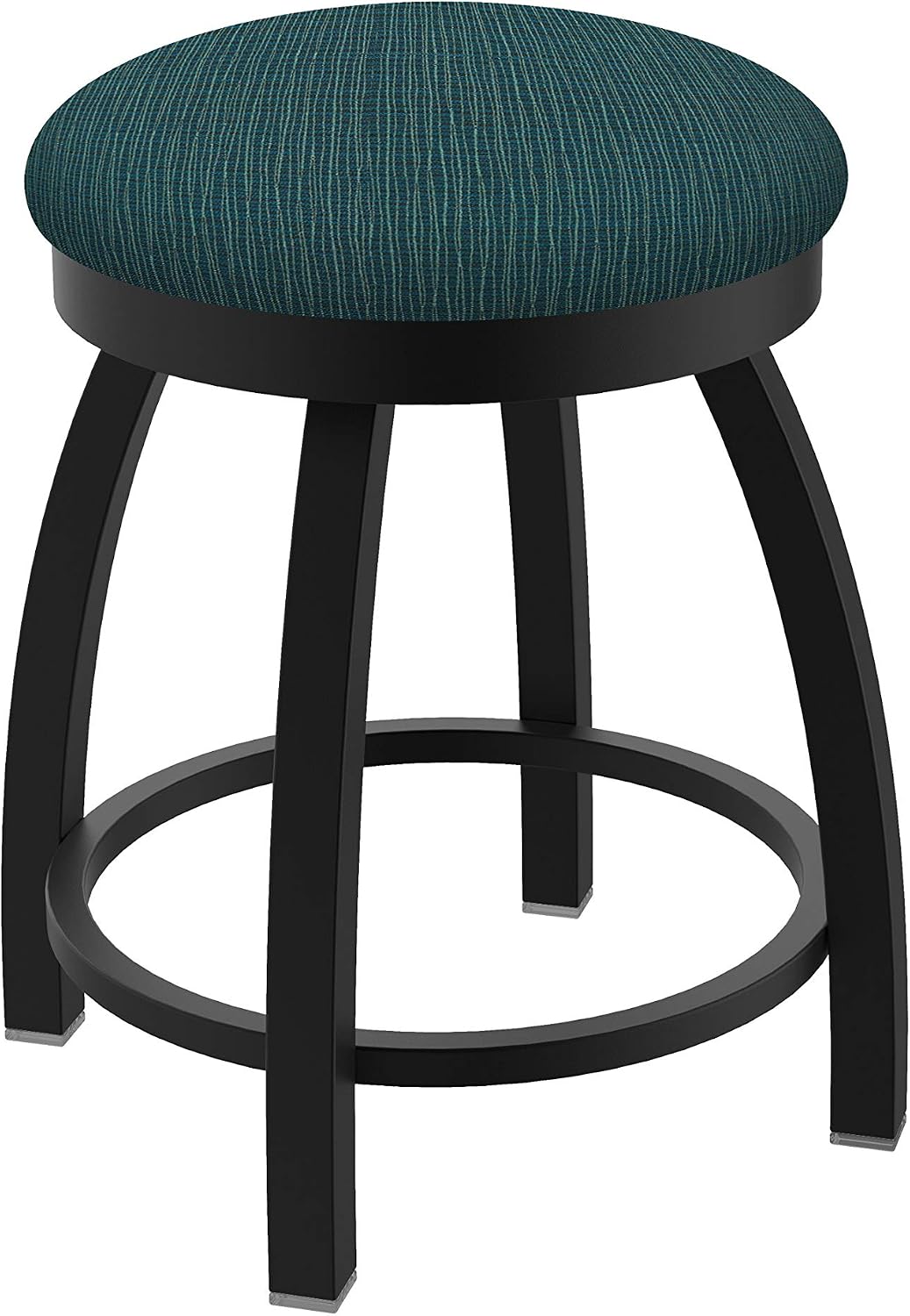 HBS 802 Misha 18' Swivel Vanity Stool with Black Wrinkle Finish and Graph Tidal Seat